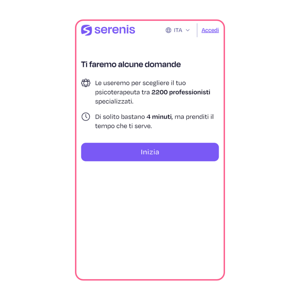 Pagina Inizio Serenis